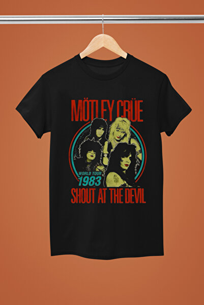 MAGORS MÖTLEY CRUE, BUMBAC IMPRIMAT, Mâneci scurte, CORTĂ REGULARĂ ROCK tricou