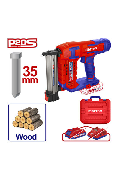 EMTOP Pistol/Capsator De Cuie Fără Acumulator, 35mm, Cutie De Transport