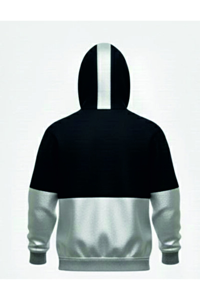 HOFFNUNG 3Iplik Daily Hooded Zip Sweatshirt Solid Color Removable Hooded Sweatshirt Zip