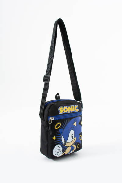 Sona Park Sonic the Hedgehog Children's Shoulder Bag – 3 Compartments – Waterproof Fabric (21×16×6 cm)