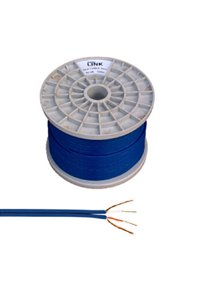 Link 2RCA audio cable roll blue, 3mm