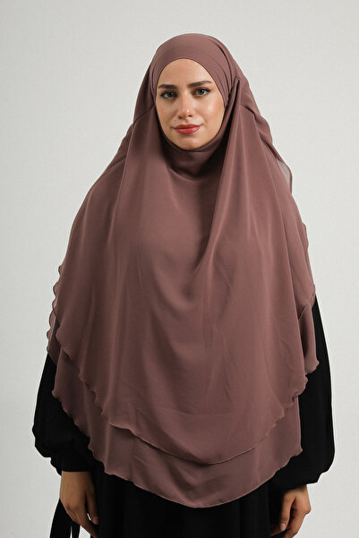 MARQUANT PEÇELİ OVAL GÖLGELİ TESETTÜR SUFLE HİJAB