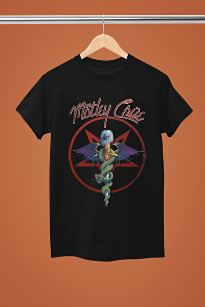 MAGORS MÖTLEY CRUE, BUMBAC IMPRIMAT, Mâneci scurte, CORTĂ REGULARĂ ROCK tricou