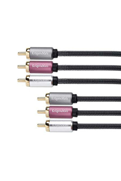 Kruger&Matz Cablu video RCA 3RCA-3RCA 1.8m