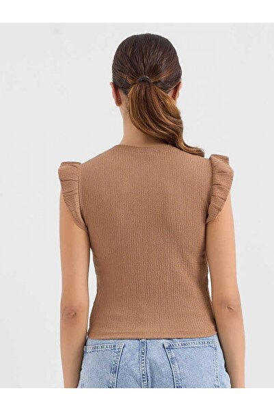 Modamorfo 0430 Πλεκτή Μπλούζα - Camel