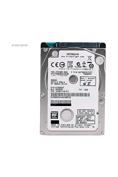 HGST HDD 2.5 500GB 7200RPM 32MB Sata3 Notebook Hardisk Refrubished Yenilenmiş