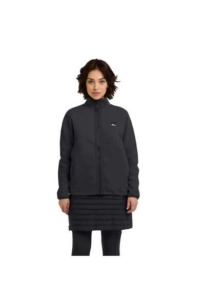 Jack Wolfskin Jachetă din lână neagră pentru femei Sumetro Fz JACETĂ DIN LÂNĂ PENTRU FEMEI A65075