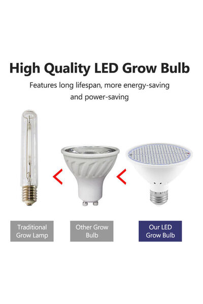 DOMEET Generic 200 LEDs Growing Light Bulb White