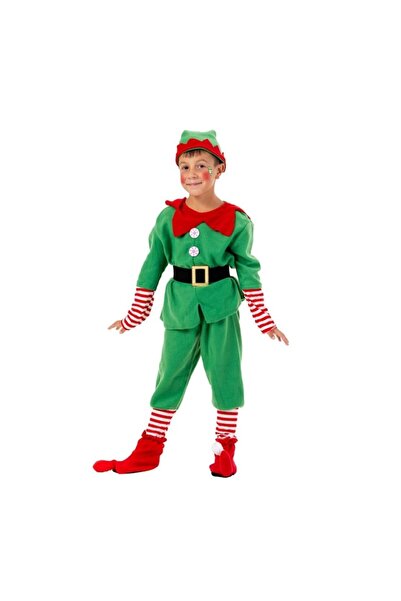 OEM Costum de elf de Crăciun pentru copii, 4-7 ani, ținută festivă din poliester