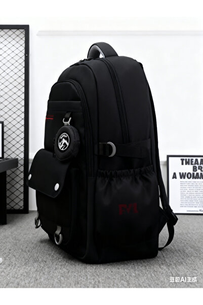 Generic Casual High-Aesthetic Youth and Children's Large-Capacity Double-Shoulder Bag black