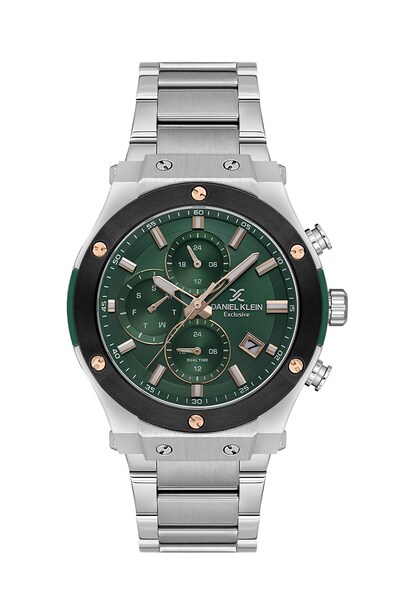 Daniel Klein ساعة رجالية حصرية من الفولاذ المقاوم للصدأ باللون الفضي DK.1.14227-4