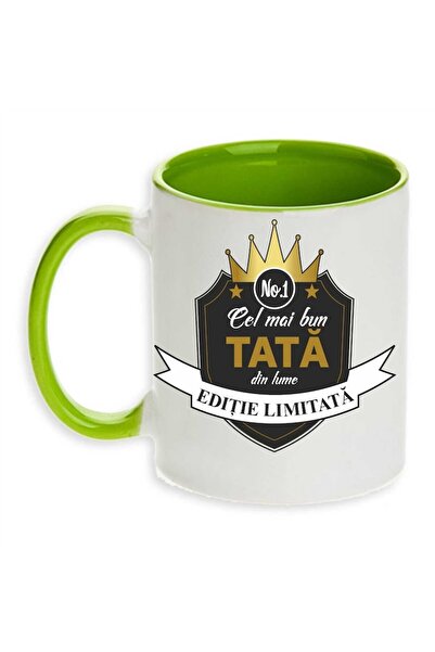 CRD PRINT Personalized mug with print "Best DAD", Green, Ceramic, 330 ml,