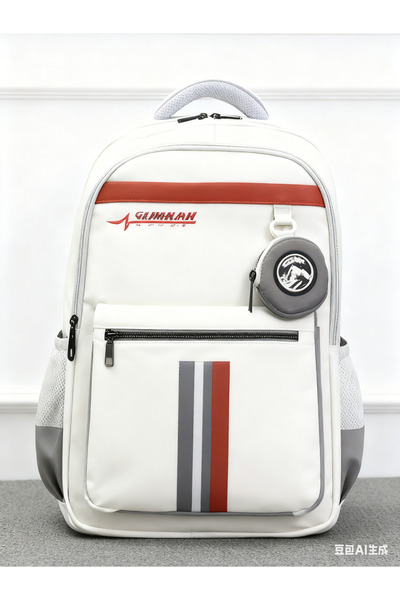 Generic Casual High-Aesthetic Youth and Children's Large-Capacity Double-Shoulder Bag White