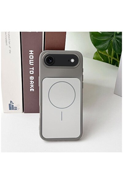 Zebana Apple iPhone 17 Air Compatible Case Elista M-Safe Silicone Case Gray