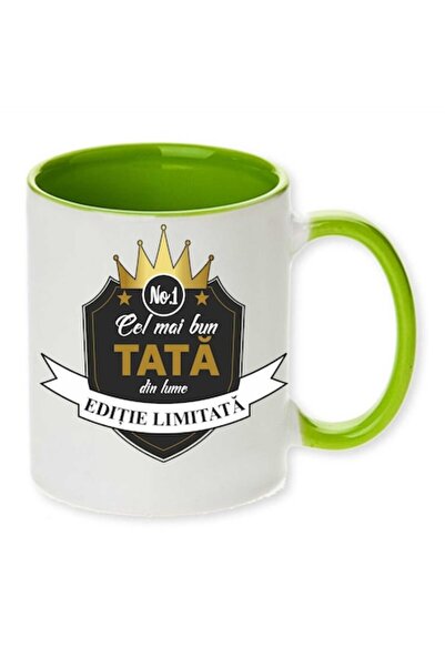 CRD PRINT Personalized mug with print "Best DAD", Green, Ceramic, 330 ml,