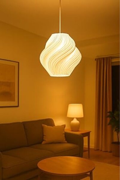 STOREMAX Modern Spiral Tasarım Avize – Dekoratif Tavan Lambası, Şık ve Dayanıklı Aydınlatma, Salon Yatak Odas