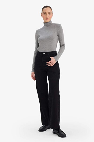 DeFacto Slim Fit Slim Fit Half Turtleneck Ribbed Long Sleeve T-Shirt G6608Ax25Wn