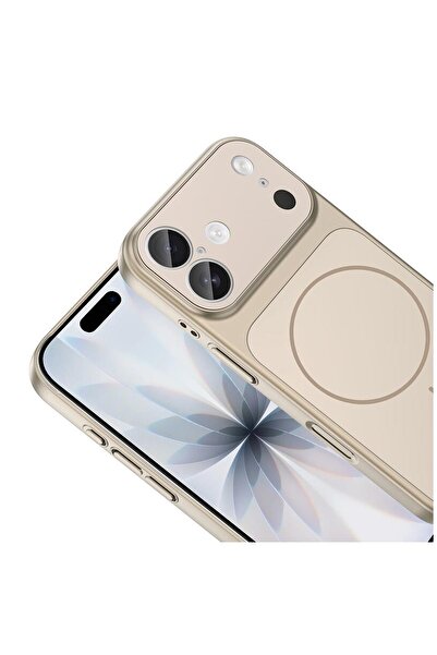 Zebana iPhone 17 Compatible Case Titanmag Case (iPhone 17 Pro Max Look) Desert Titanium