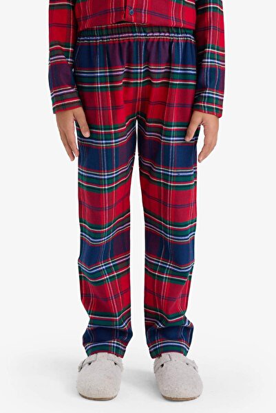 DeFacto Boy's Pajama Set Flannel Long Sleeve Top Long Bottom F0983A825Wn