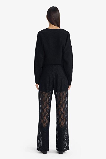 DeFacto Wide Leg Normal Waist Standard Size Lace Pants G3530Ax25Wn