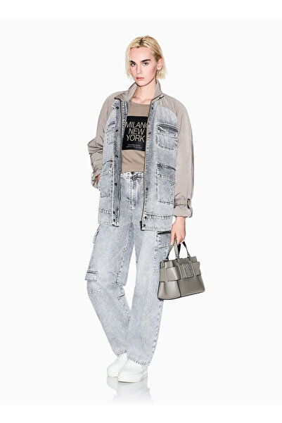 Armani Exchange Standart Bej - Gri Kadın Ceket XW001393