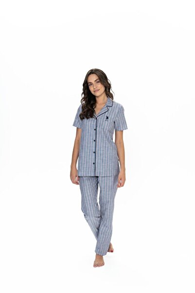 U.S. Polo Assn. Γυναικείο κοστούμι πιτζάμα Navy Blue - 20090