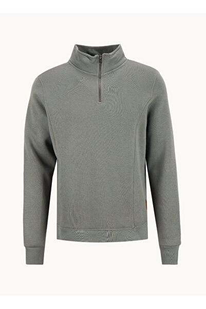 Lee Cooper Green Men's Mock Neck Regular Fit Sweatshirt 261 Lcm 241038 Ceaser Green