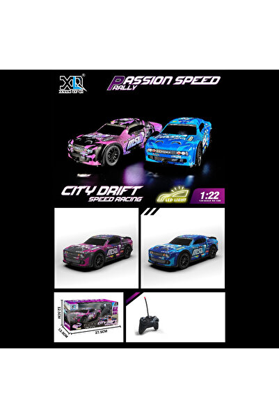 Toysea 1:22 Scale City Drift RC Car with Lights, 4 Function High-Speed Remote Control Racing Toy for Kids
