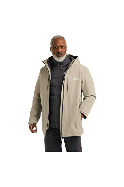 Jack Wolfskin Pánská outdoorová bunda Icecape 3v1 Down Rds béžová