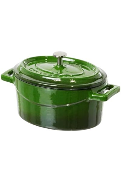 STOREMAX Metal Oval Mini Tencere, Yeşil 890831