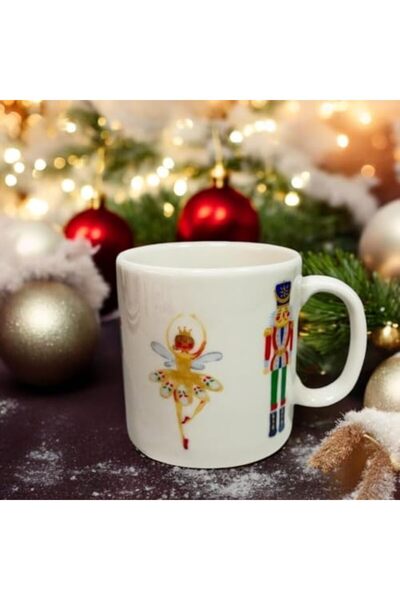 Mena Rise كوب بورسلين منقوش عليه جندي رصاصي وراقصة باليه 1178227