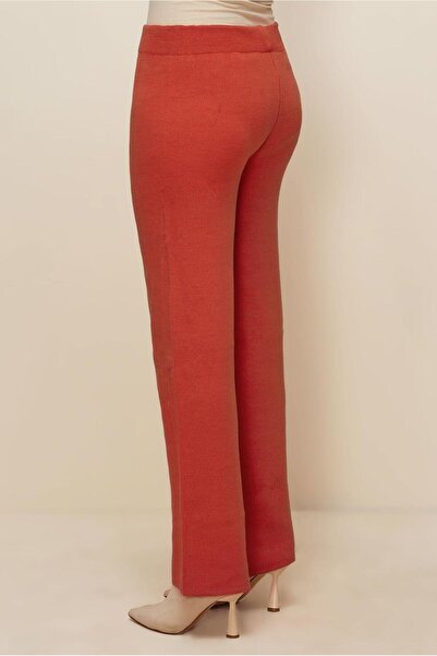 TRENDTESETTÜR Women's Orange Knitwear Pants t 3842