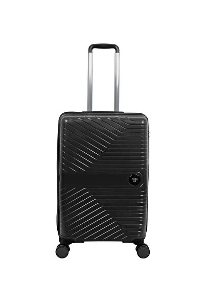 NASA U S Nasa U.s Siyah Çekçekli Sert Valiz NASA U.S PP SİYAH BÜYÜK BOY VALİZ