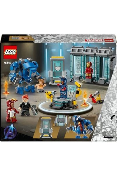 Yıldızan lv ǀ Iron Man’in Laboratuvarı: Zırh Salonu 76315-8 Yaş ve Üzeri Çocuklar için Süper Kahraman Minifig
