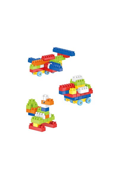 Toysea My First Blocks 81-Piece Building Set, Large Educational Bricks in Zipper Bag for Kids 3+