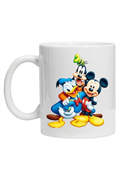 CRD PRINT Personalized Mug with Donald, Mickey and Goofy Print, CRD PRINT, 330 ml, White
