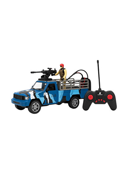 OEM Camion militar cu radiocomandă, cu soldat și tun, model de camuflaj, jucă...