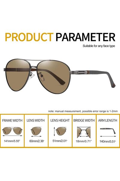 Joopin Retro Aviator Polarized UV400 Sunglasses for Men & Women