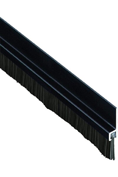 Raco Door Seal Bottom Brush, Aluminum Holder with Nylon Bristles, 1M Black