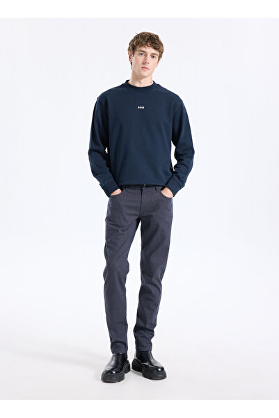 GMG FIRENZE Μπλε ανδρικό κανονικό παντελόνι GU25MFW01212