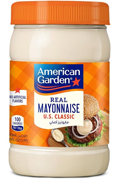 american garden مايونيز حقيقي أصلي، خالي من الغلوتين ومنتجات الألبان، 473 مل