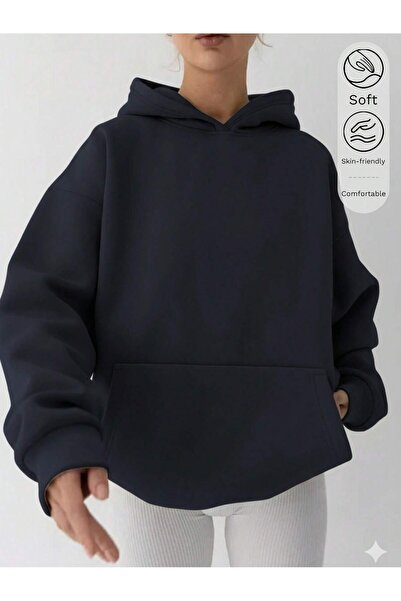 MONFİ KADIN KAPŞONLU OVERSIZE SWEAT