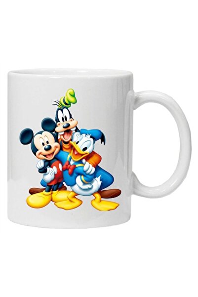 CRD PRINT Personalized Mug with Donald, Mickey and Goofy Print, CRD PRINT, 330 ml, White