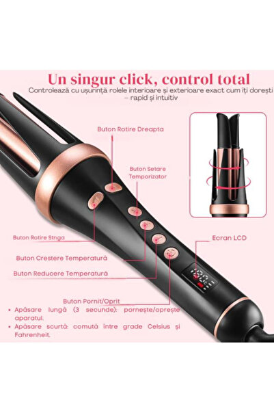 AMNIX Automatic Hair Curler with Digital Control, 150–210°C, 45W