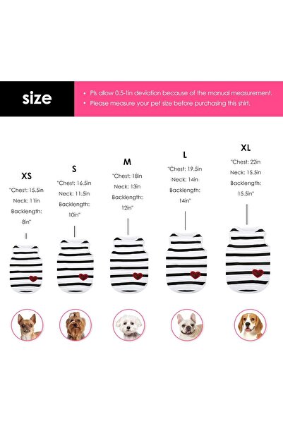 Preferhouse Pet Dog Striped T-Shirt - Cotton Vest (Medium, Blue-Vest)