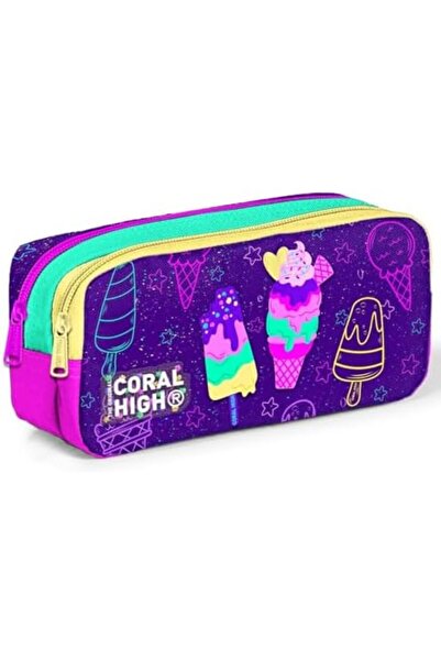 Yıldızan حقيبة أقلام رصاص من تري_ مور بينك آيس كريم بقسمين - للفتيات _يولي 11...