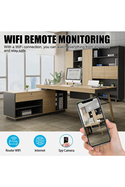 Electronic SPY كاميرا صغيرة لاسلكية تعمل بالواي فاي DIY بدقة 1080 بكسل - توصيل وتشغيل كامل الوضوح مع كشف الحركة والرؤية الليلية