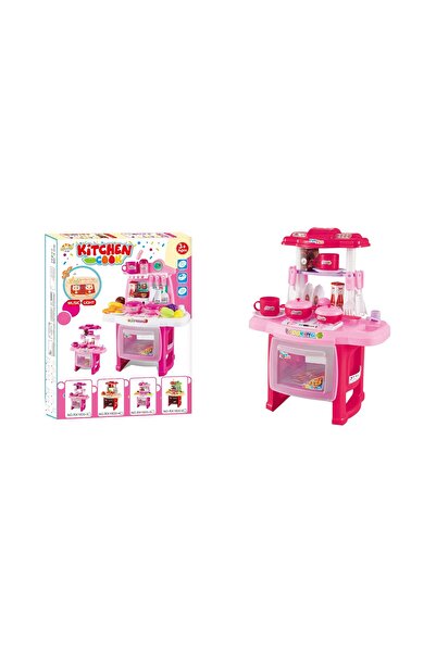 Toysea Kitchen Cooking Set for Kids with Light & Music, Pretend Play Kitchen