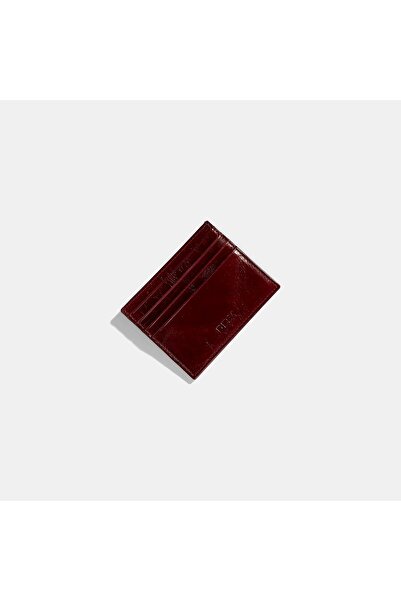 Desa Women's Burgundy Leather Card Holder
