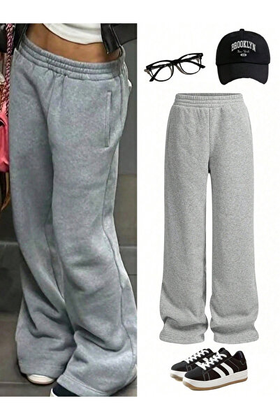 Take Two By Styli Solid Pocket Detail Elastic Waist Wide Leg Pants